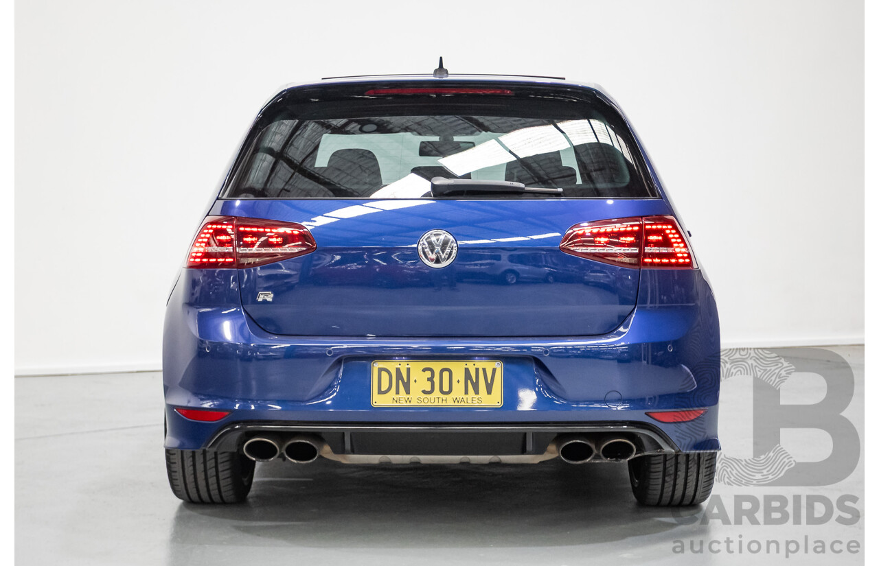 4/2016 Volkswagen Golf R (AWD) AU MY16 5D Hatchback Lapiz Blue Metallic Turbo 2.0L