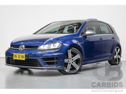 4/2016 Volkswagen Golf R (AWD) AU MY16 5D Hatchback Lapiz Blue Metallic Turbo 2.0L