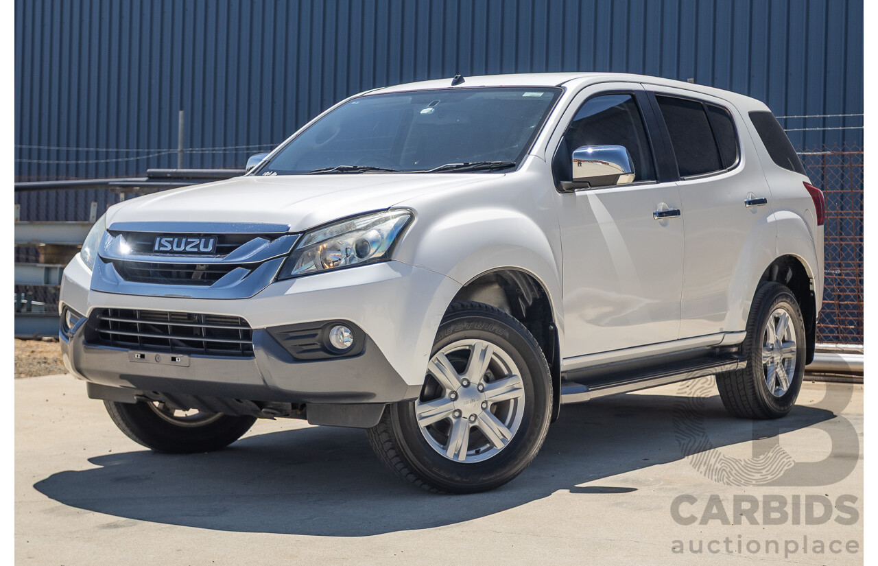 09/2015 Isuzu MU-X LS-U (4x4) UC MY15 4D Wagon Silky White Pearl Turbo Diesel 3.0L - 7 Seats