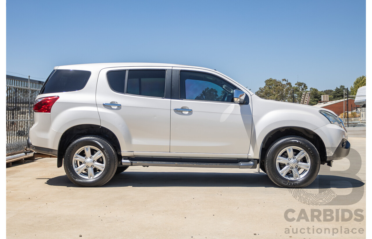 09/2015 Isuzu MU-X LS-U (4x4) UC MY15 4D Wagon Silky White Pearl Turbo Diesel 3.0L - 7 Seats