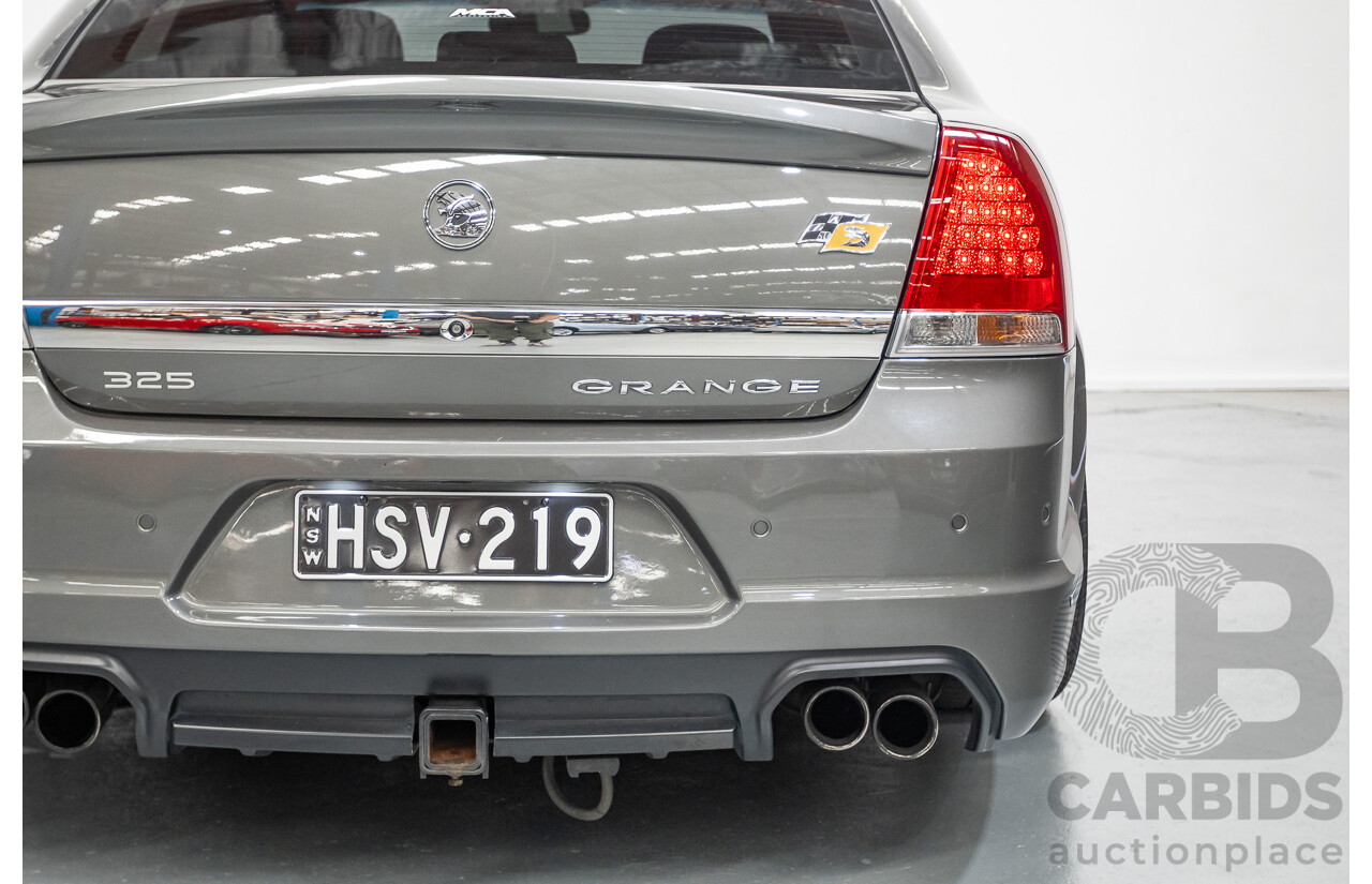 05/2012 Holden Special Vehicles (HSV) Grange Build No.219 WM3 MY12 4D Sedan Alto Grey V8 6.2L