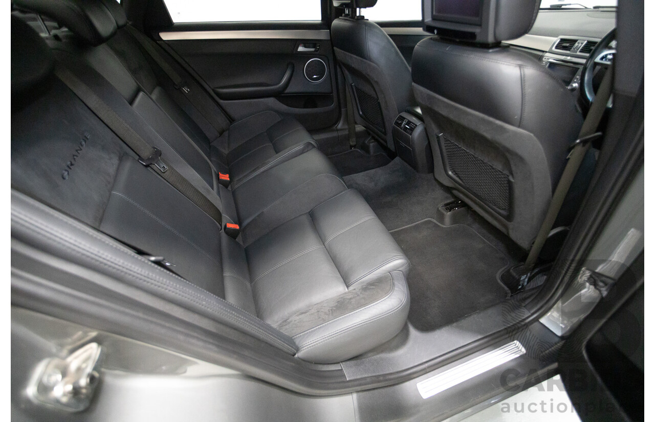 05/2012 Holden Special Vehicles (HSV) Grange Build No.219 WM3 MY12 4D Sedan Alto Grey V8 6.2L