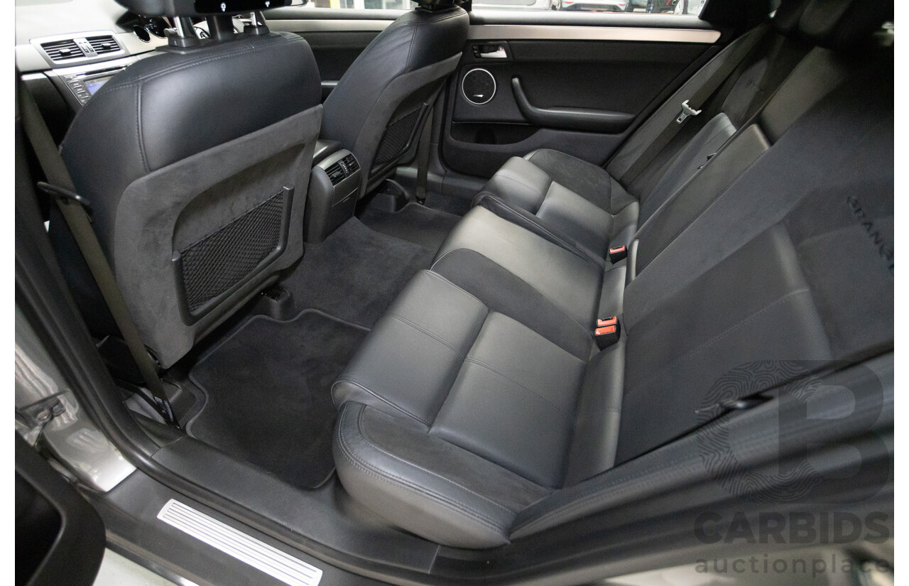 05/2012 Holden Special Vehicles (HSV) Grange Build No.219 WM3 MY12 4D Sedan Alto Grey V8 6.2L