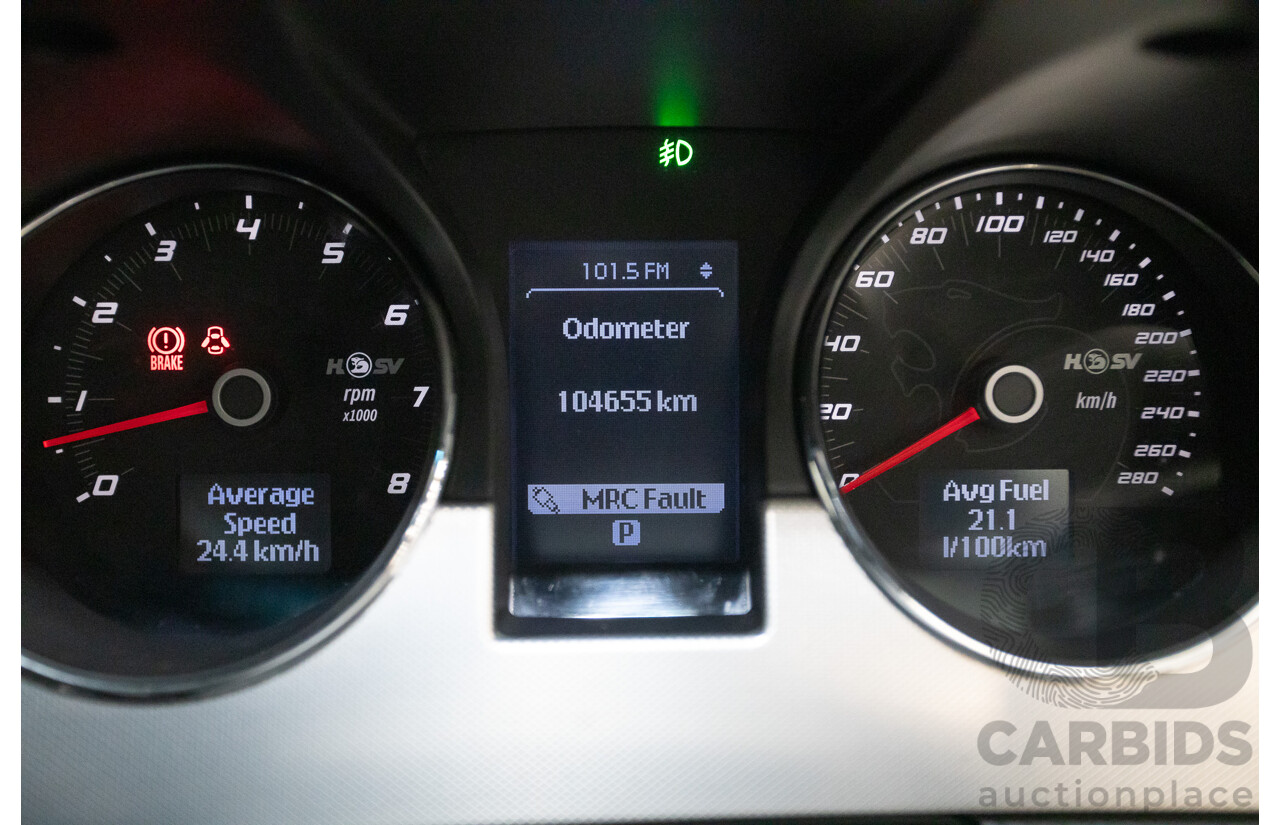 05/2012 Holden Special Vehicles (HSV) Grange Build No.219 WM3 MY12 4D Sedan Alto Grey V8 6.2L