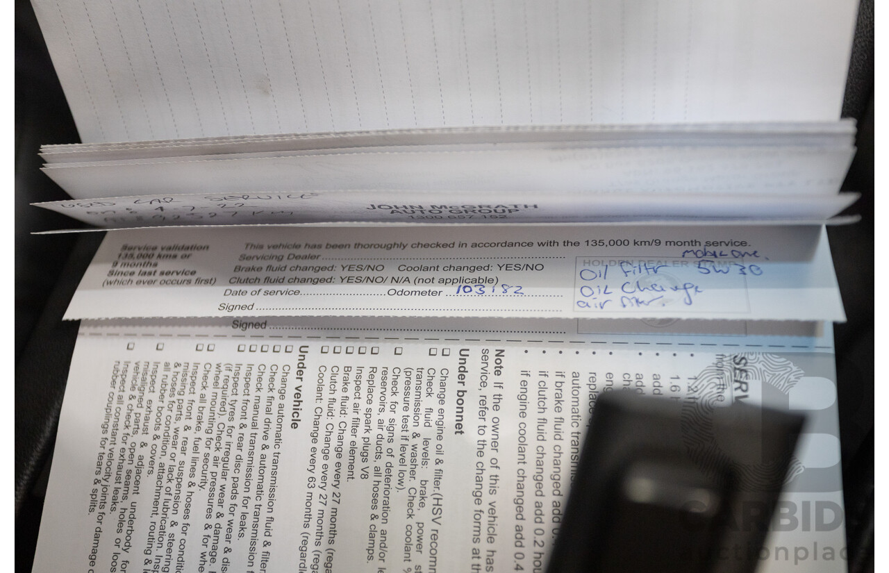 05/2012 Holden Special Vehicles (HSV) Grange Build No.219 WM3 MY12 4D Sedan Alto Grey V8 6.2L