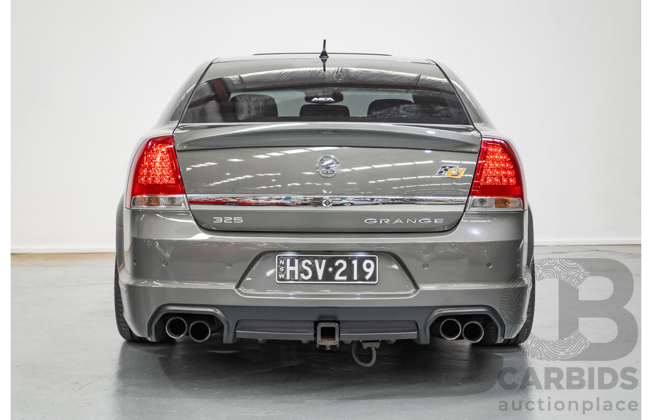 05/2012 Holden Special Vehicles (HSV) Grange Build No.219 WM3 MY12 4D Sedan Alto Grey V8 6.2L