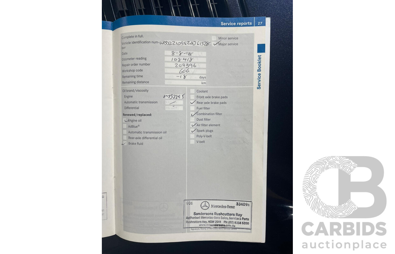 11/2010 Mercedes-Benz S350 221 09 Upgrade 4D Sedan Chromit Majestic Black Metallic V6 3.5L