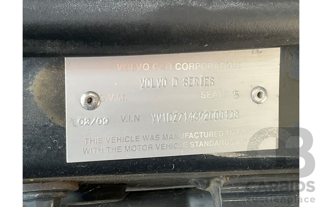 2/2009 Volvo XC60 D5 2.4 DZ 4d Wagon Savile Grey Pearl Turbo Diesel 2.4L