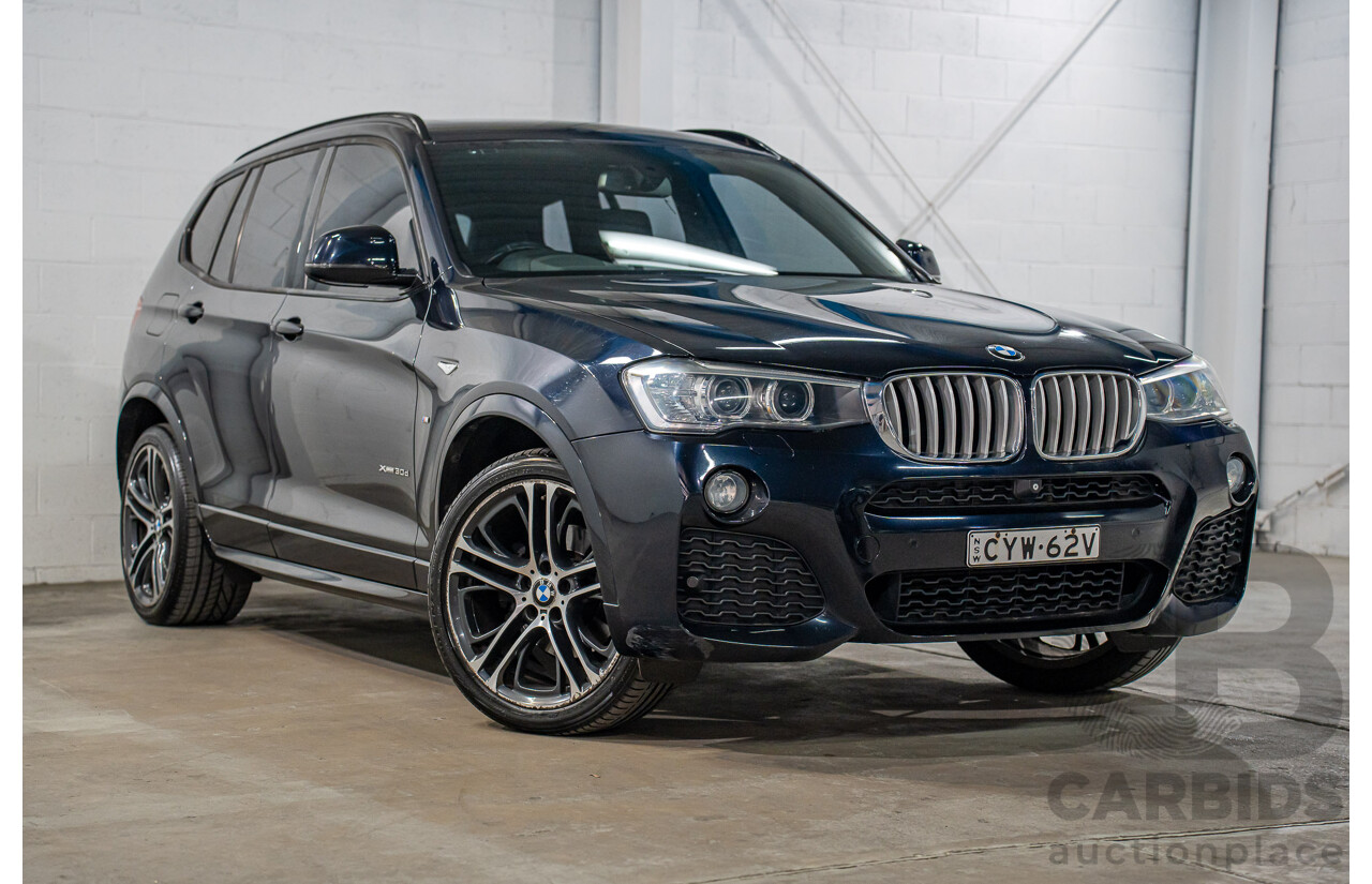 9/2015 BMW X3 xDrive30d M Sport F25 MY15 4d Wagon Carbon Black Metallic Turbo Diesel 3.0L