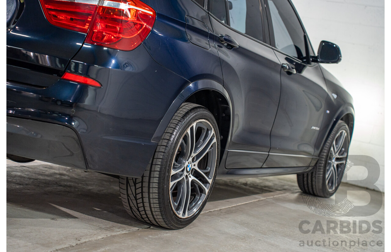 9/2015 BMW X3 xDrive30d M Sport F25 MY15 4d Wagon Carbon Black Metallic Turbo Diesel 3.0L