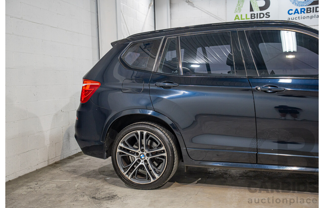 9/2015 BMW X3 xDrive30d M Sport F25 MY15 4d Wagon Carbon Black Metallic Turbo Diesel 3.0L