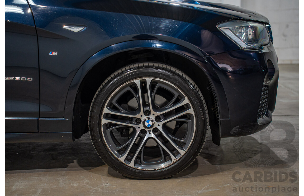 9/2015 BMW X3 xDrive30d M Sport F25 MY15 4d Wagon Carbon Black Metallic Turbo Diesel 3.0L