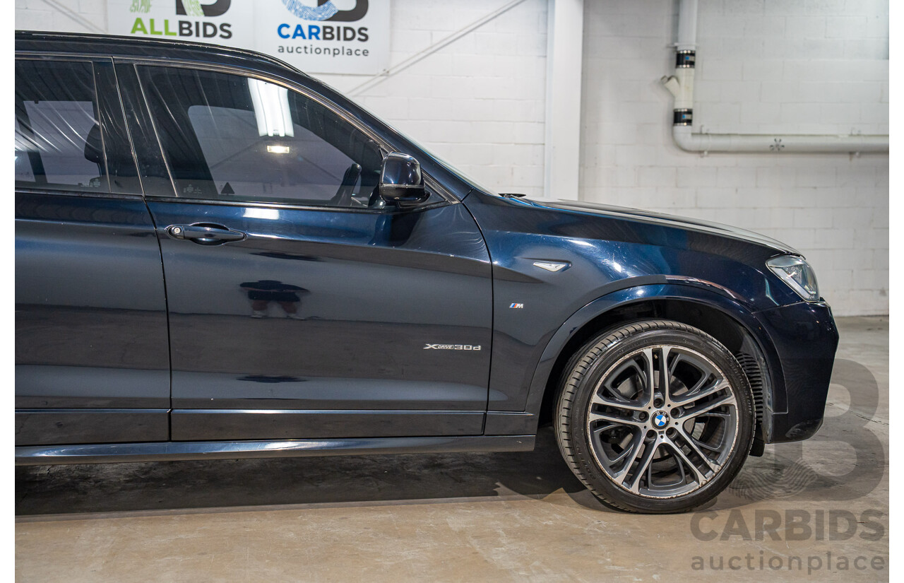 9/2015 BMW X3 xDrive30d M Sport F25 MY15 4d Wagon Carbon Black Metallic Turbo Diesel 3.0L