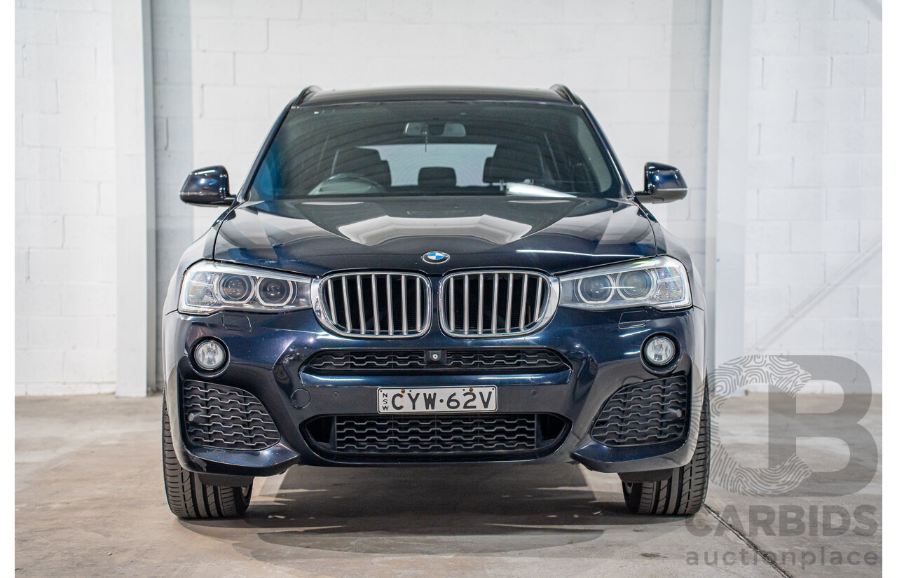 9/2015 BMW X3 xDrive30d M Sport F25 MY15 4d Wagon Carbon Black Metallic Turbo Diesel 3.0L