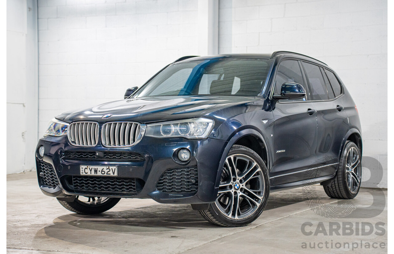 9/2015 BMW X3 xDrive30d M Sport F25 MY15 4d Wagon Carbon Black Metallic Turbo Diesel 3.0L