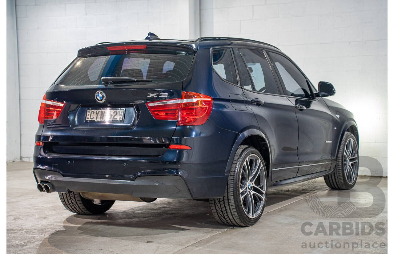 9/2015 BMW X3 xDrive30d M Sport F25 MY15 4d Wagon Carbon Black Metallic Turbo Diesel 3.0L