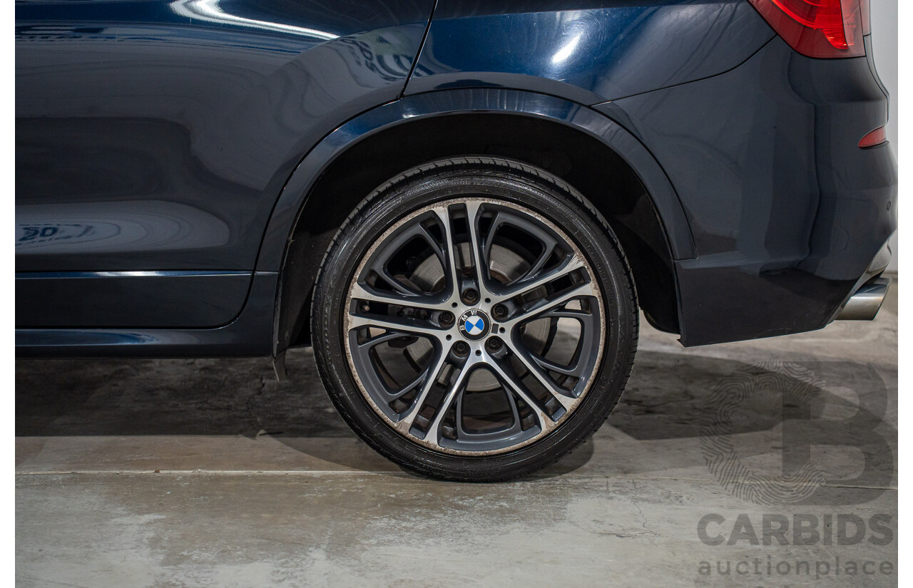 9/2015 BMW X3 xDrive30d M Sport F25 MY15 4d Wagon Carbon Black Metallic Turbo Diesel 3.0L