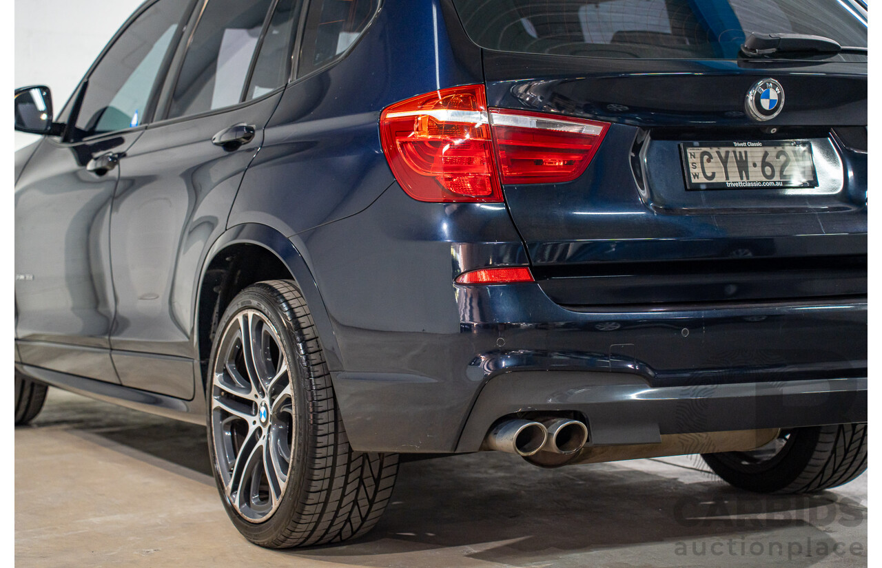 9/2015 BMW X3 xDrive30d M Sport F25 MY15 4d Wagon Carbon Black Metallic Turbo Diesel 3.0L