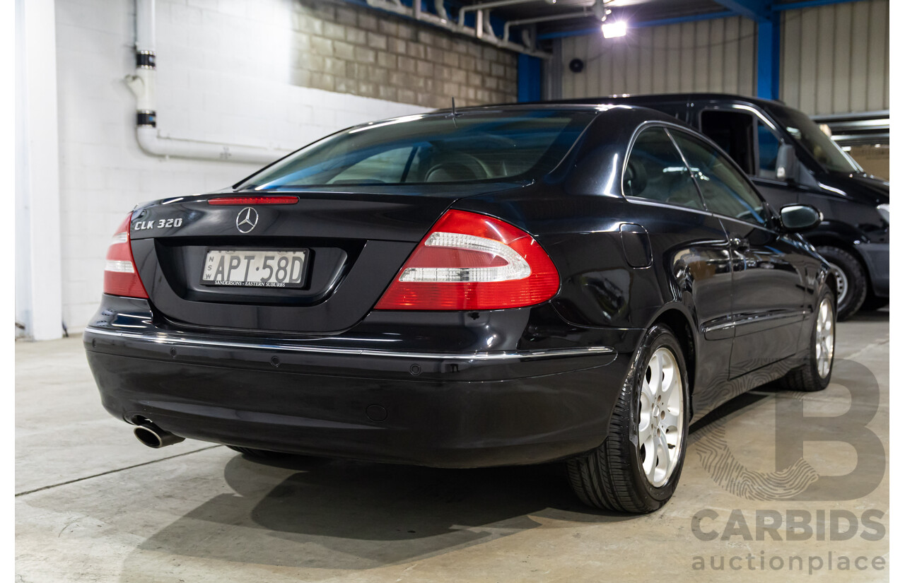 11/2003 Mercedes-Benz CLK 320 Elegance C209 2d Coupe Obsidian Black Metallic V6 3.2L