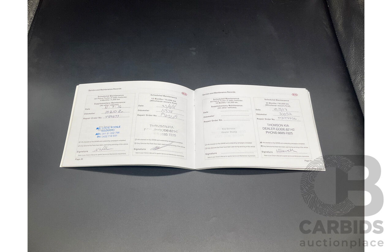 8/2015 Kia Sorento SLi (4x2) UM 4D Wagon Sunset Red Metallic V6 3.3L