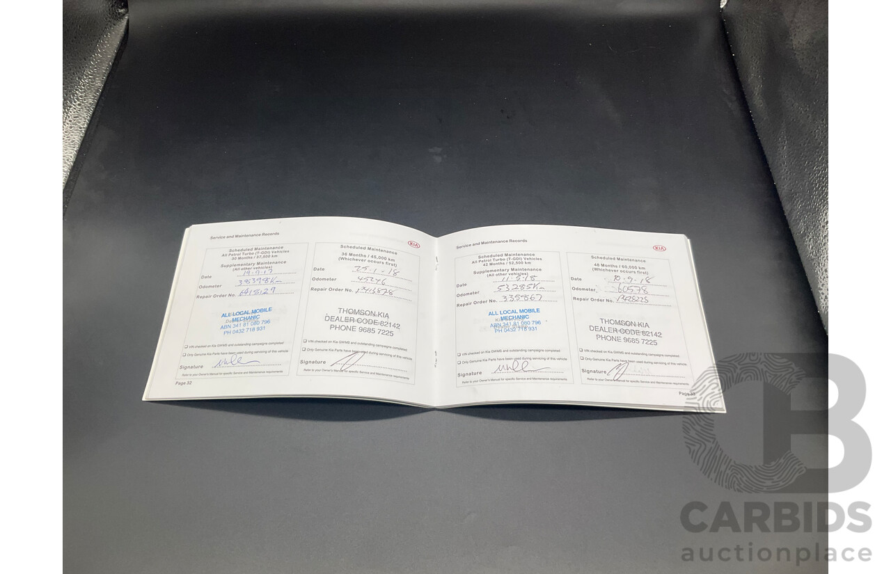 8/2015 Kia Sorento SLi (4x2) UM 4D Wagon Sunset Red Metallic V6 3.3L