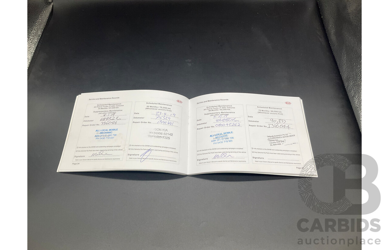 8/2015 Kia Sorento SLi (4x2) UM 4D Wagon Sunset Red Metallic V6 3.3L