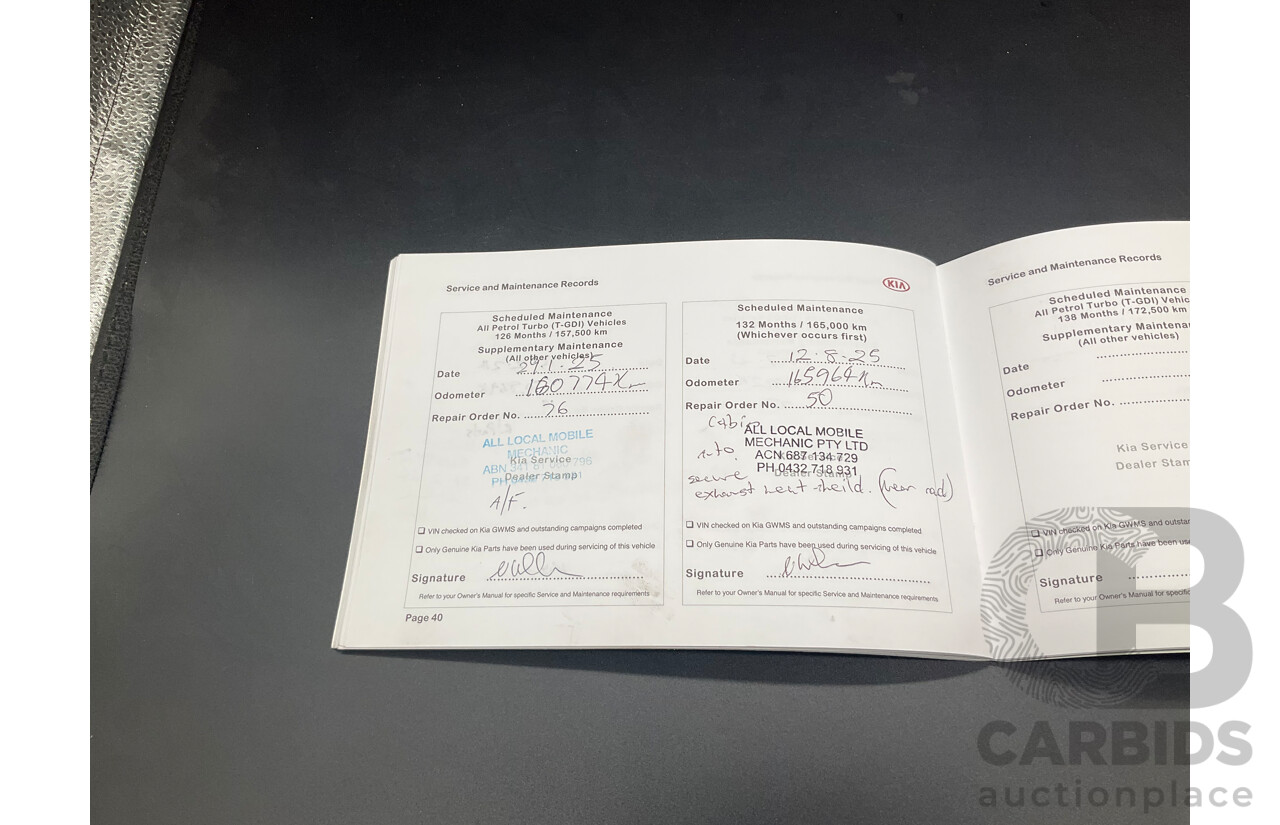 8/2015 Kia Sorento SLi (4x2) UM 4D Wagon Sunset Red Metallic V6 3.3L