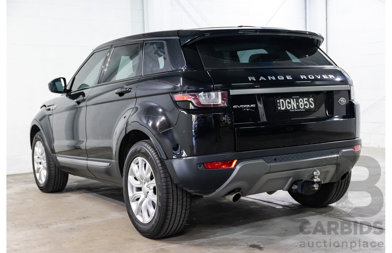 01/2016 Range Rover Evoque Td4 150 SE (AWD) LV MY16 5d Wagon Santorini Black Metallic Turbo Diesel 2.0L