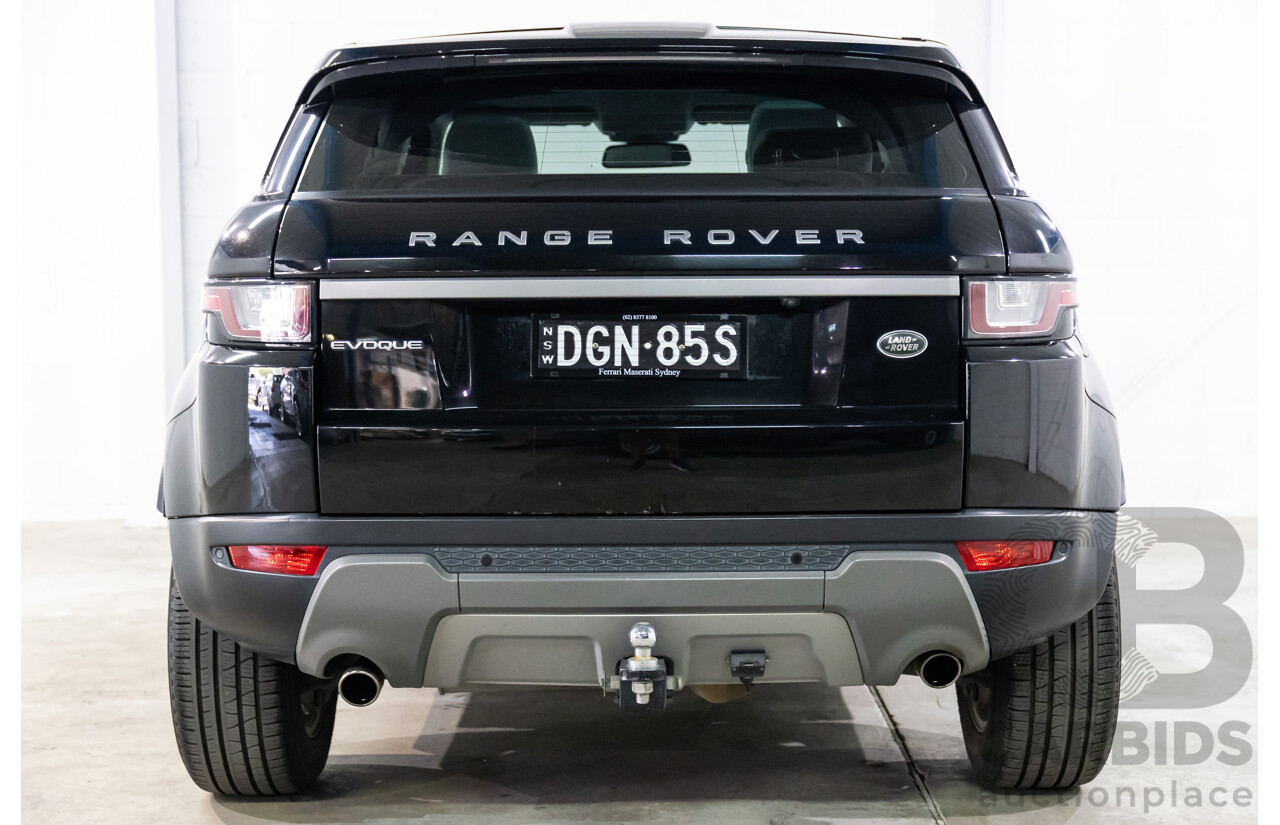 01/2016 Range Rover Evoque Td4 150 SE (AWD) LV MY16 5d Wagon Santorini Black Metallic Turbo Diesel 2.0L