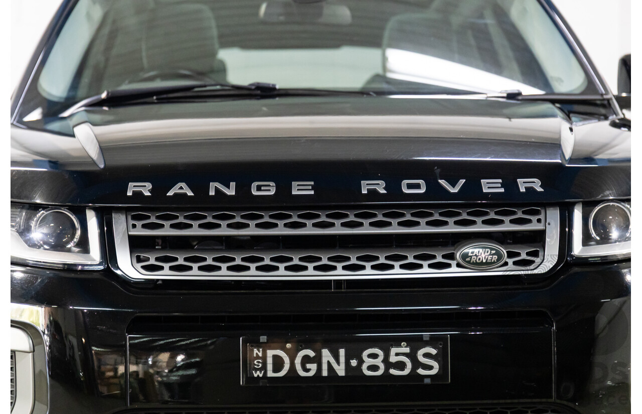 01/2016 Range Rover Evoque Td4 150 SE (AWD) LV MY16 5d Wagon Santorini Black Metallic Turbo Diesel 2.0L