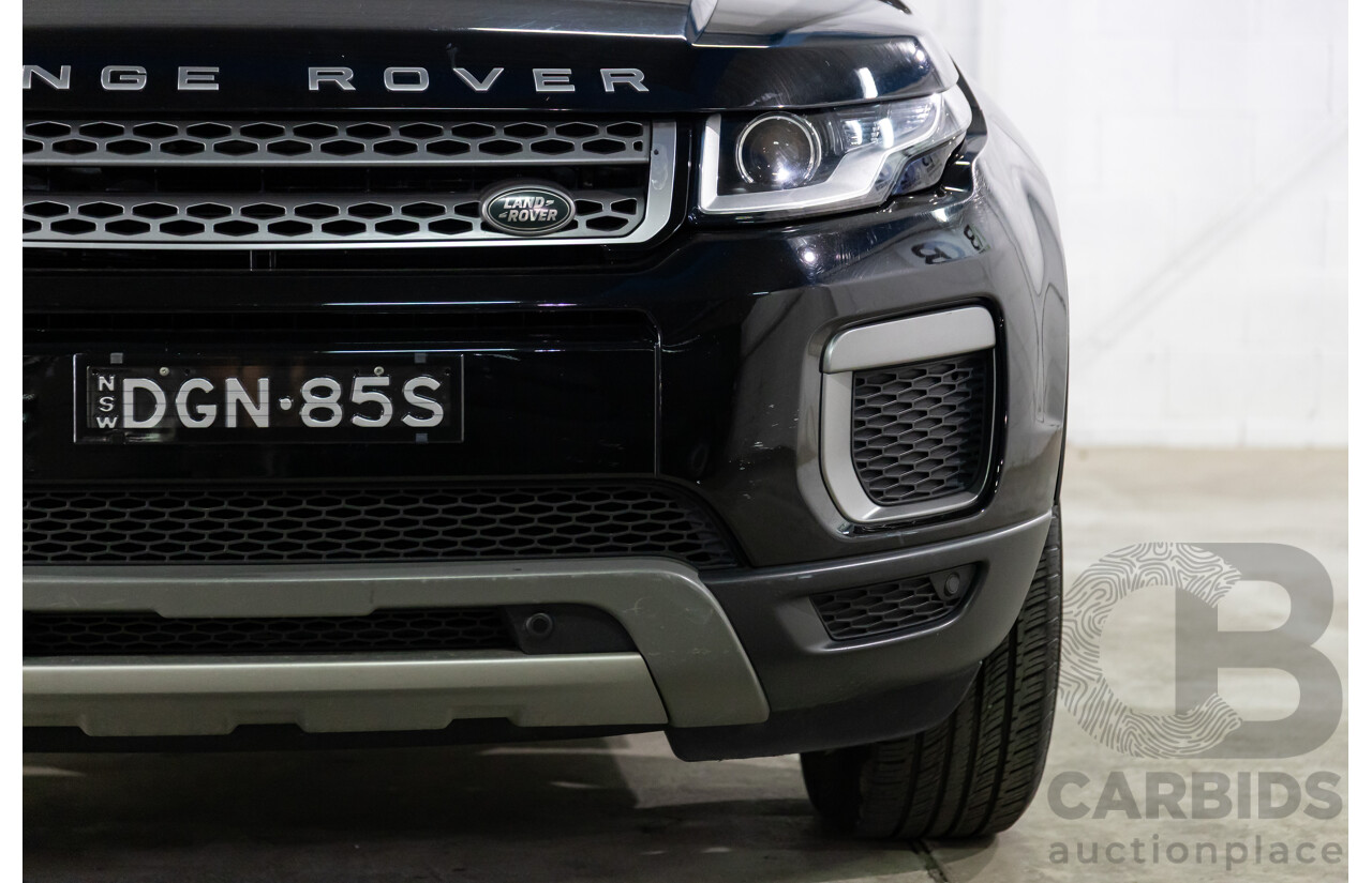 01/2016 Range Rover Evoque Td4 150 SE (AWD) LV MY16 5d Wagon Santorini Black Metallic Turbo Diesel 2.0L
