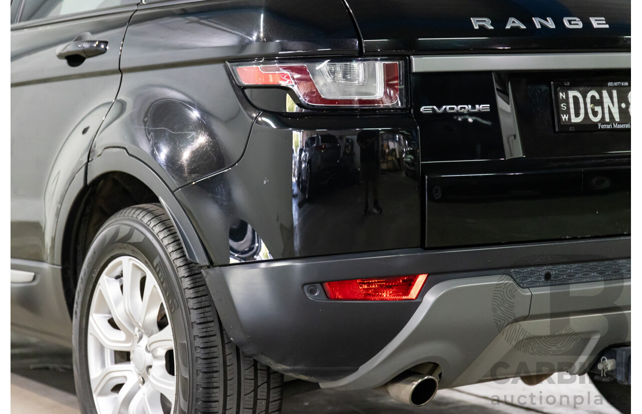 01/2016 Range Rover Evoque Td4 150 SE (AWD) LV MY16 5d Wagon Santorini Black Metallic Turbo Diesel 2.0L