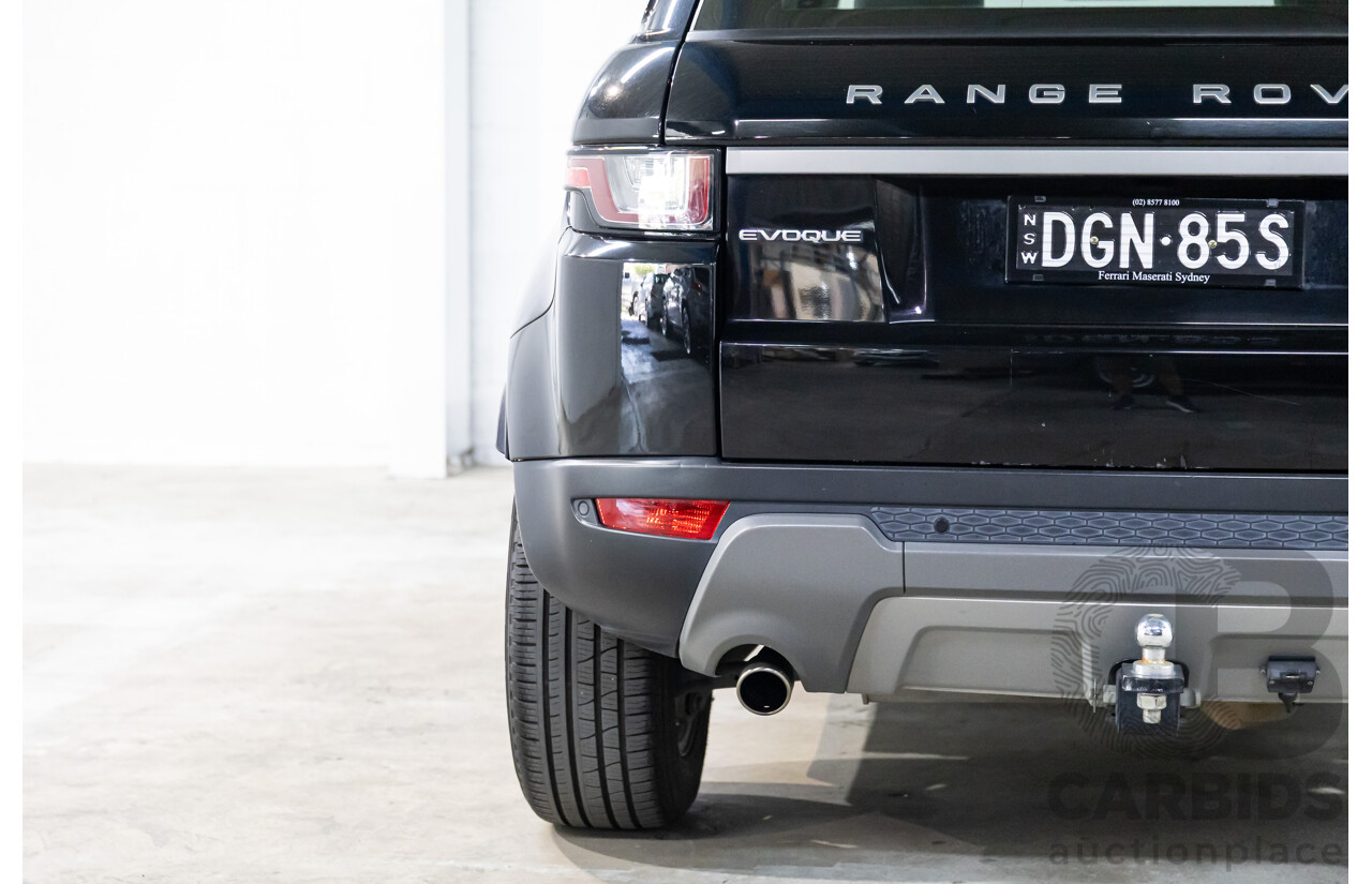 01/2016 Range Rover Evoque Td4 150 SE (AWD) LV MY16 5d Wagon Santorini Black Metallic Turbo Diesel 2.0L