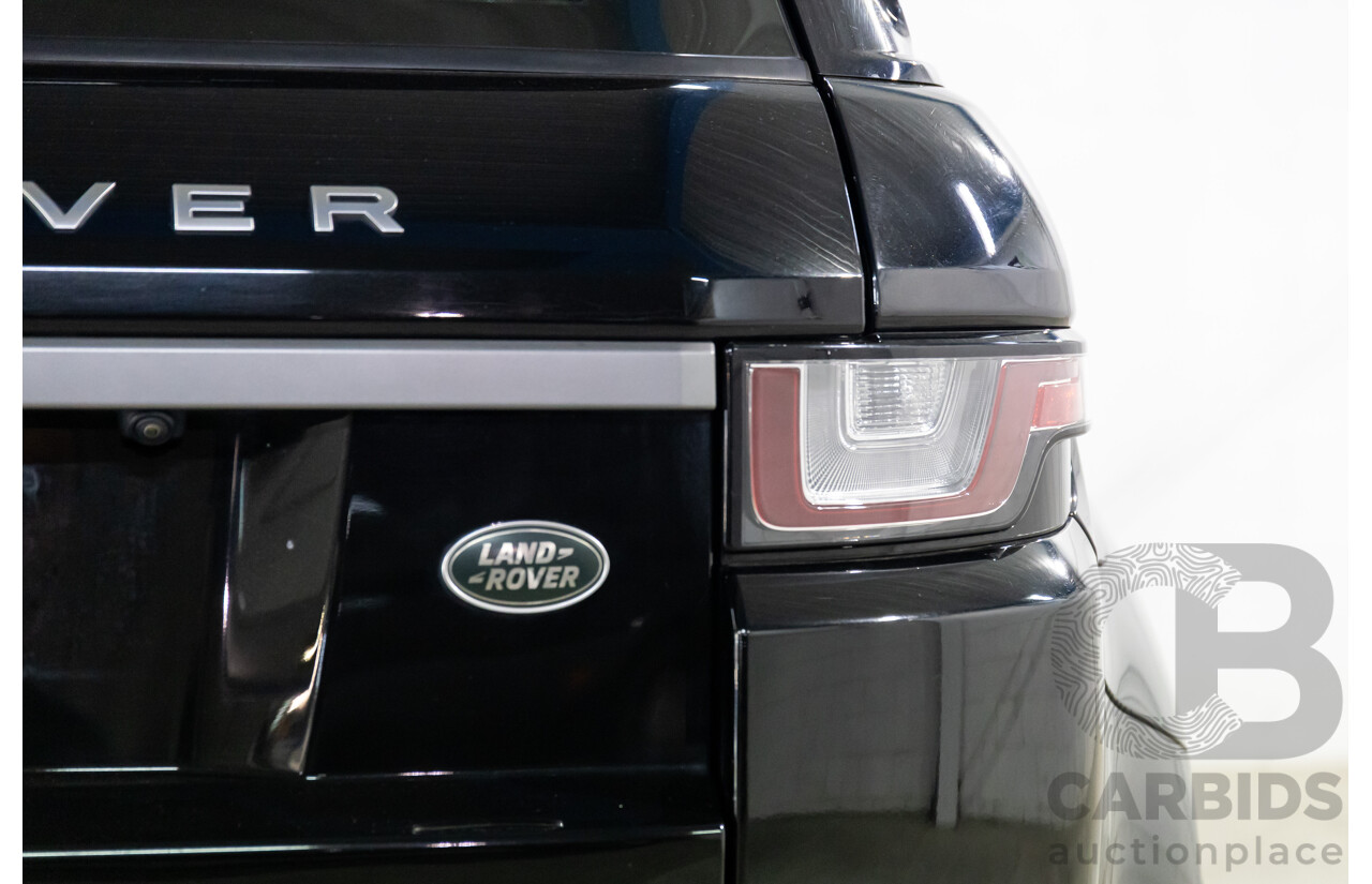 01/2016 Range Rover Evoque Td4 150 SE (AWD) LV MY16 5d Wagon Santorini Black Metallic Turbo Diesel 2.0L