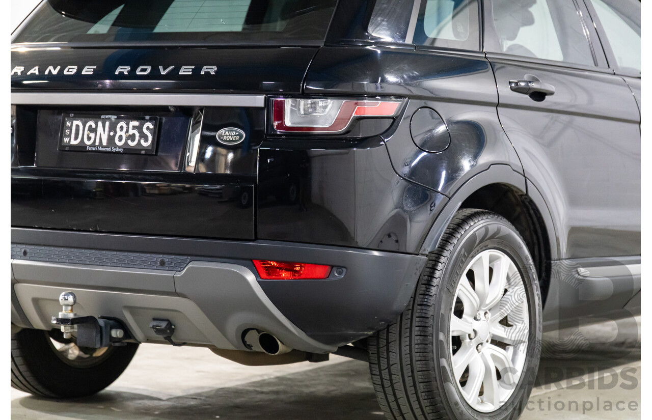 01/2016 Range Rover Evoque Td4 150 SE (AWD) LV MY16 5d Wagon Santorini Black Metallic Turbo Diesel 2.0L