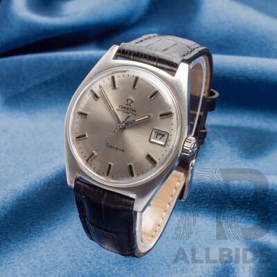 Vintage 1970 Omega Genève Cal. 565 Stainless Steel Wristwatch
