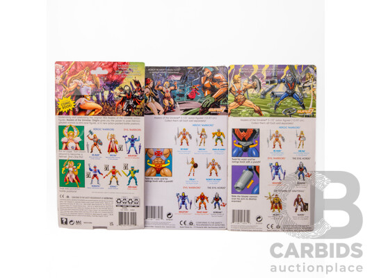 Collection of Three Masters of the Universe Figures in Original Packaging