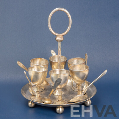 EPNS Silver-plated Egg Cruet Set, Made in England