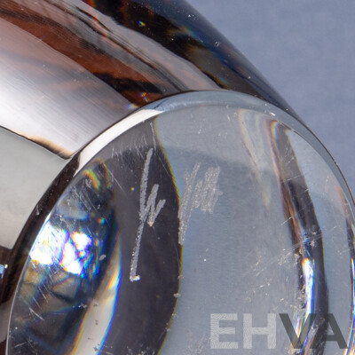 Retro Heavy Glass Vase with Spiral Swirl