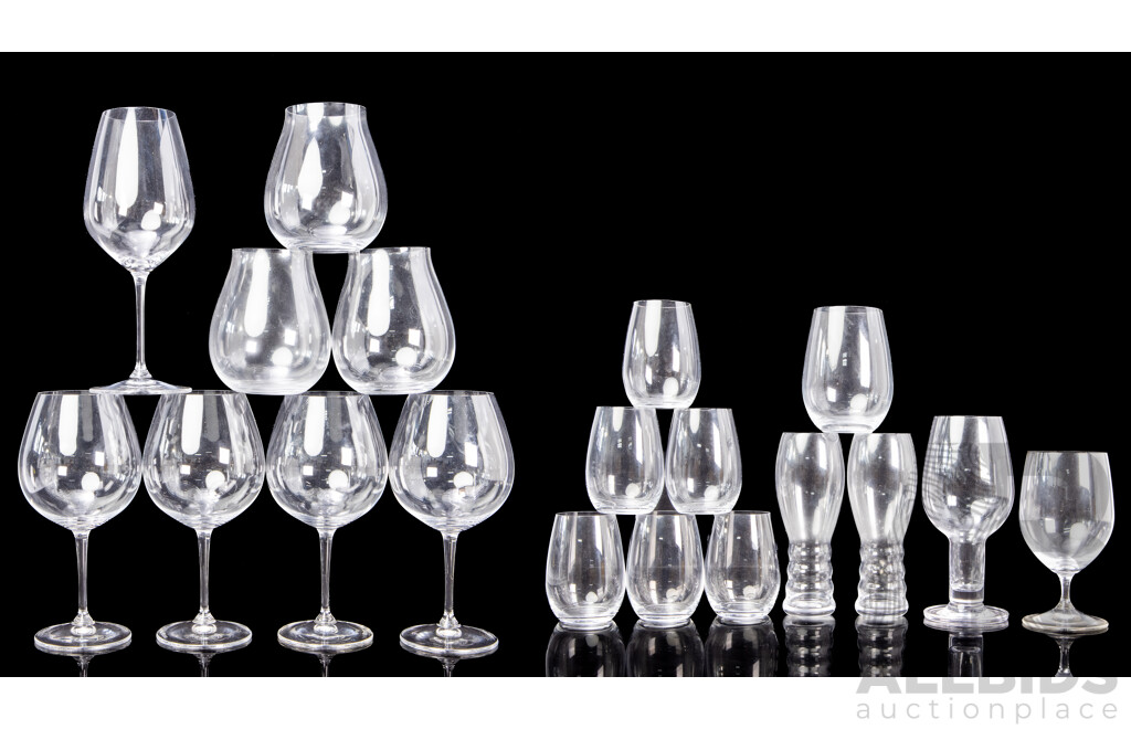Collection of 19 Riedel Wine Glasses