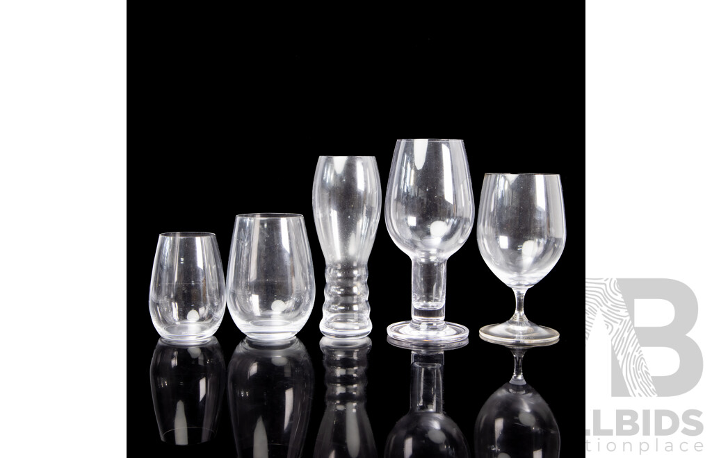 Collection of 19 Riedel Wine Glasses