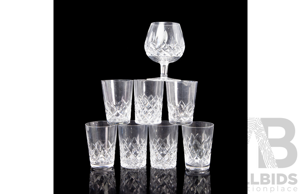 Collection of Cut Crystal Glassware Including Stewart and Waterford and Royal Doulton (26)