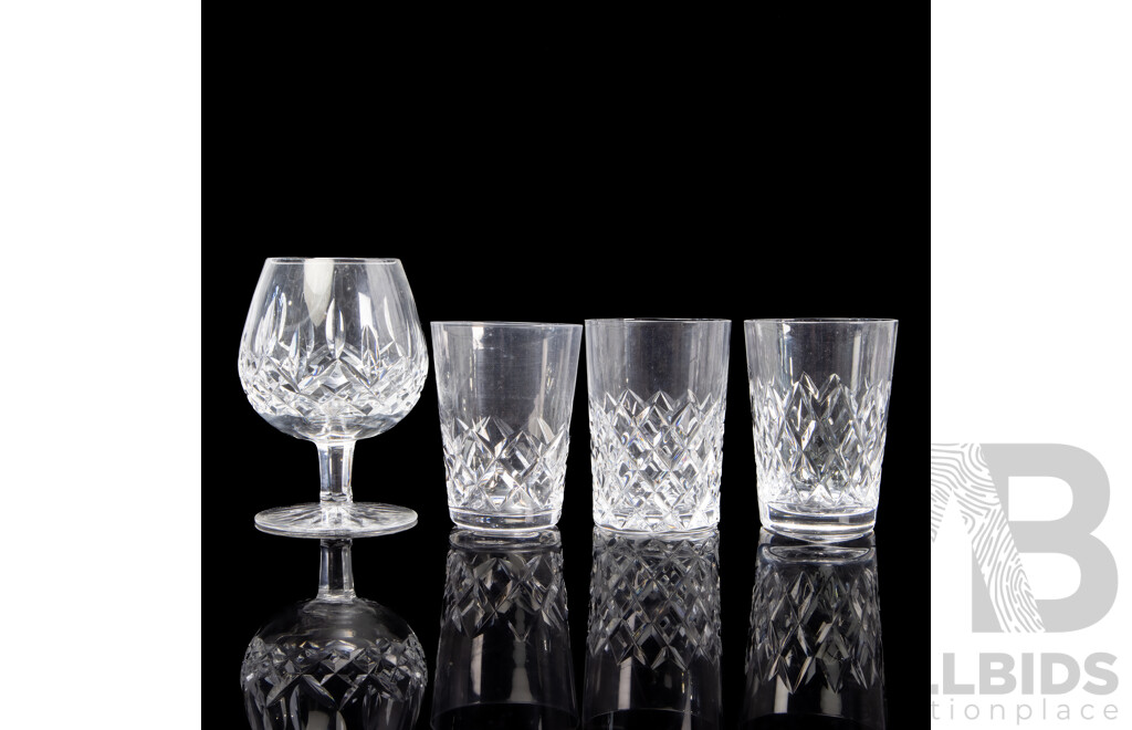 Collection of Cut Crystal Glassware Including Stewart and Waterford and Royal Doulton (26)