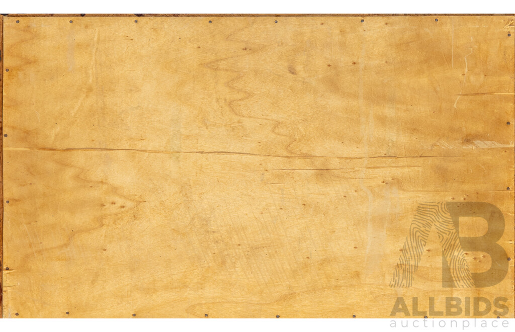 Artist Unknown (20th Century, Chinese School), Restless Mind Over Mysterious River, Chinese Dream Stone, 33H x 54W cm (frame)