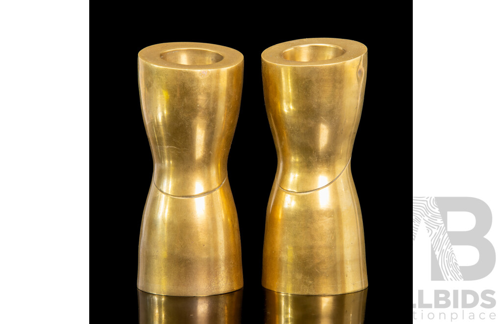Pair of Brass Yukiwa NU-Type B Gold Jiggers