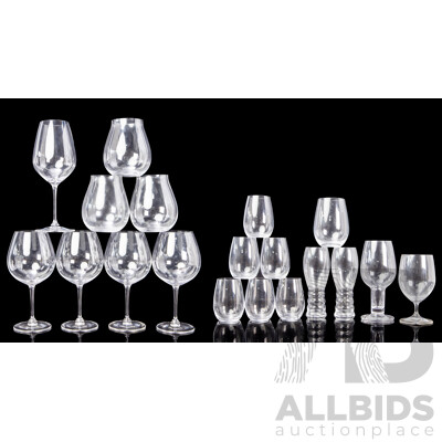 Collection of 19 Riedel Wine Glasses