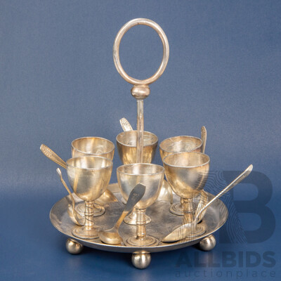 EPNS Silver-plated Egg Cruet Set, Made in England
