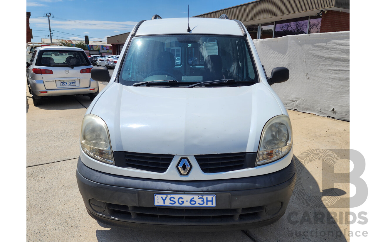 4/2007 Renault Kangoo Integral X76 2d Van White 1.6L