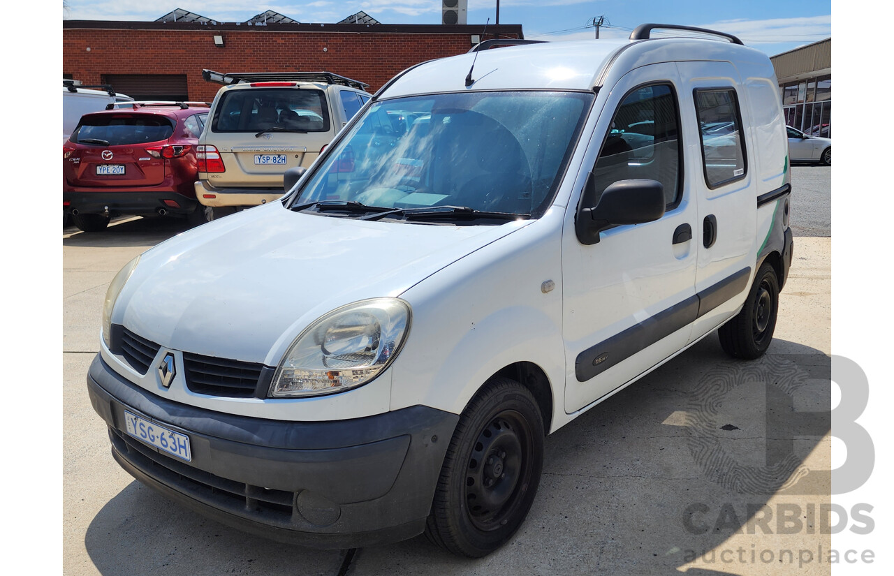 4/2007 Renault Kangoo Integral X76 2d Van White 1.6L