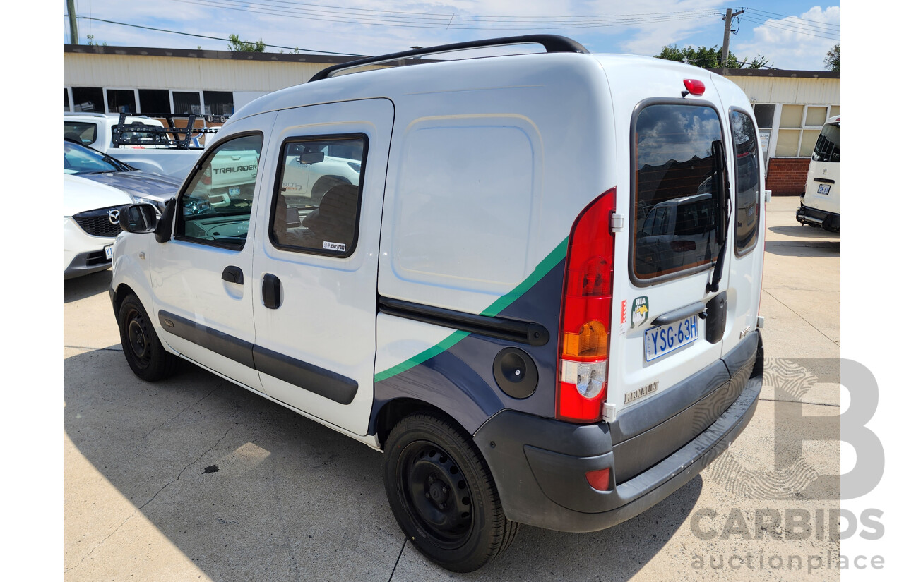 4/2007 Renault Kangoo Integral X76 2d Van White 1.6L